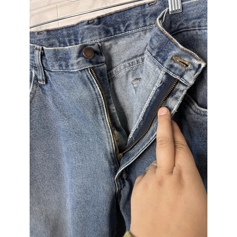 Men's Rustler Blue Work Jeans‎ 36x29 Regular Fit Straight Denim